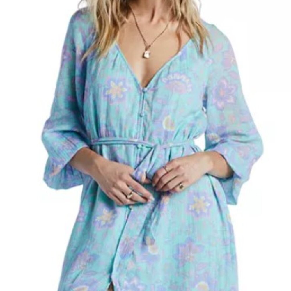 Billabong Daring Heart Floral Maxi Dress M/10 NWT - Picture 2 of 9